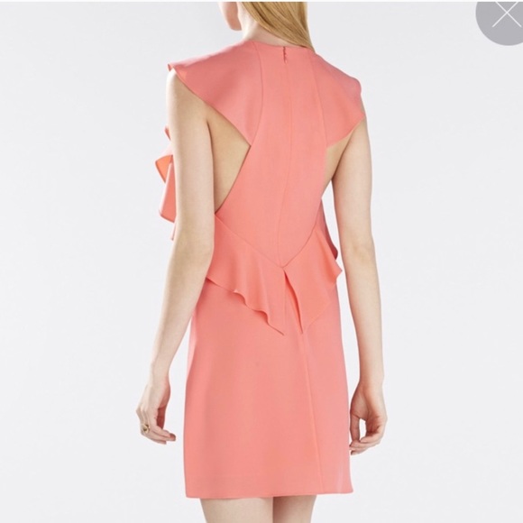 BCBG Ruffle-Shoulder Racerback Dress - Picture 3 of 3